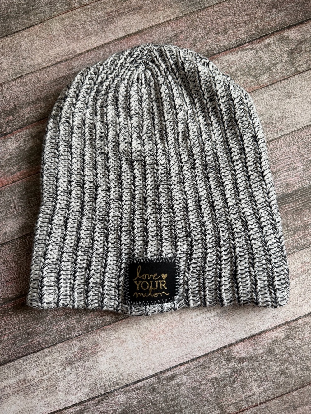 Love Your Melon Gray Marled Knit Beanie